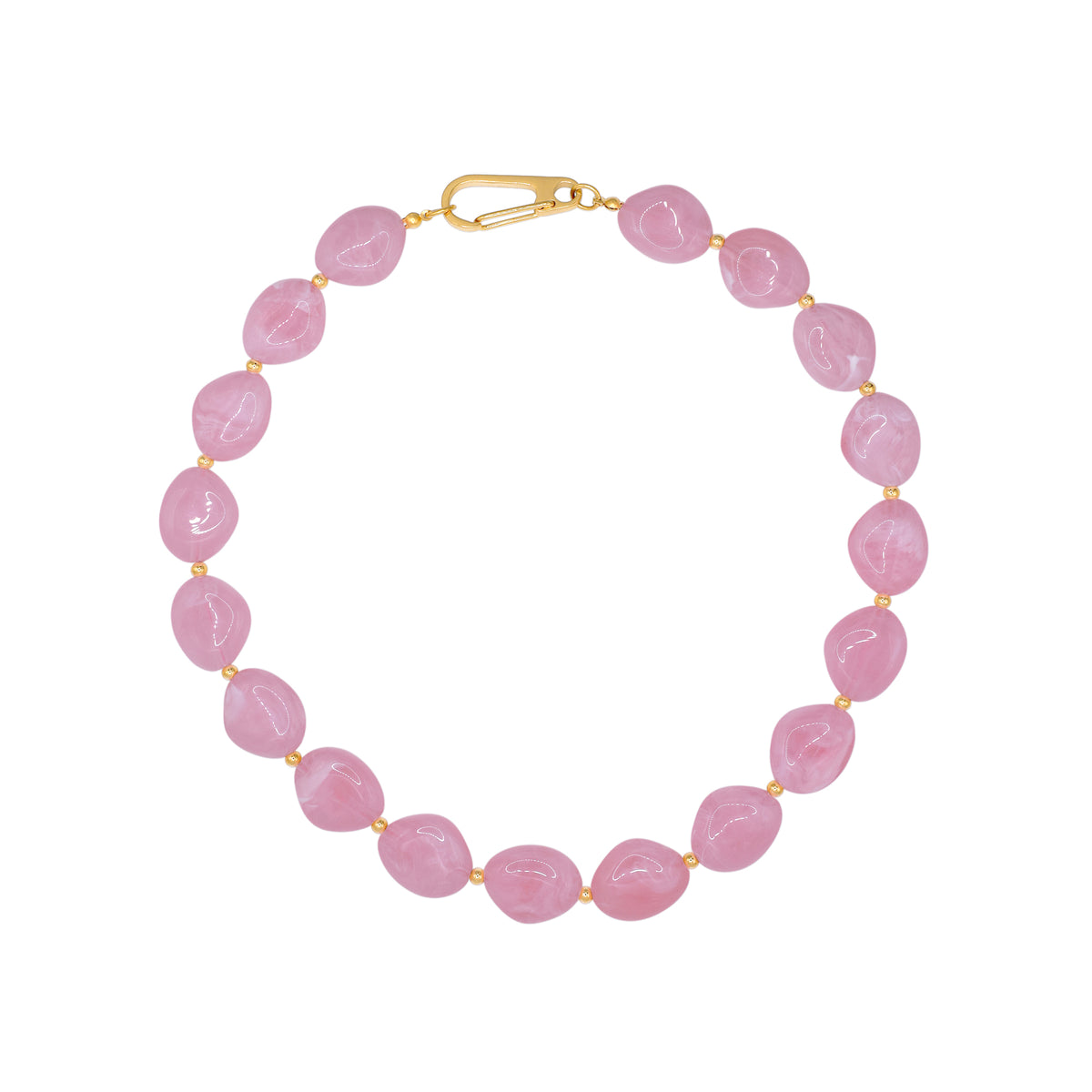 Halskette Damen Gold Xenia mit Stein in Light Rose - Heideman