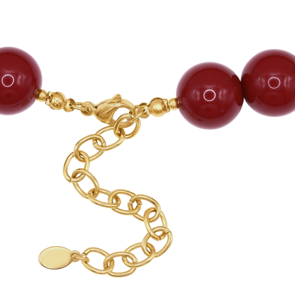 Halskette Damen Edelstahl Embla in Gold gestylt mit weiterem Schmuck