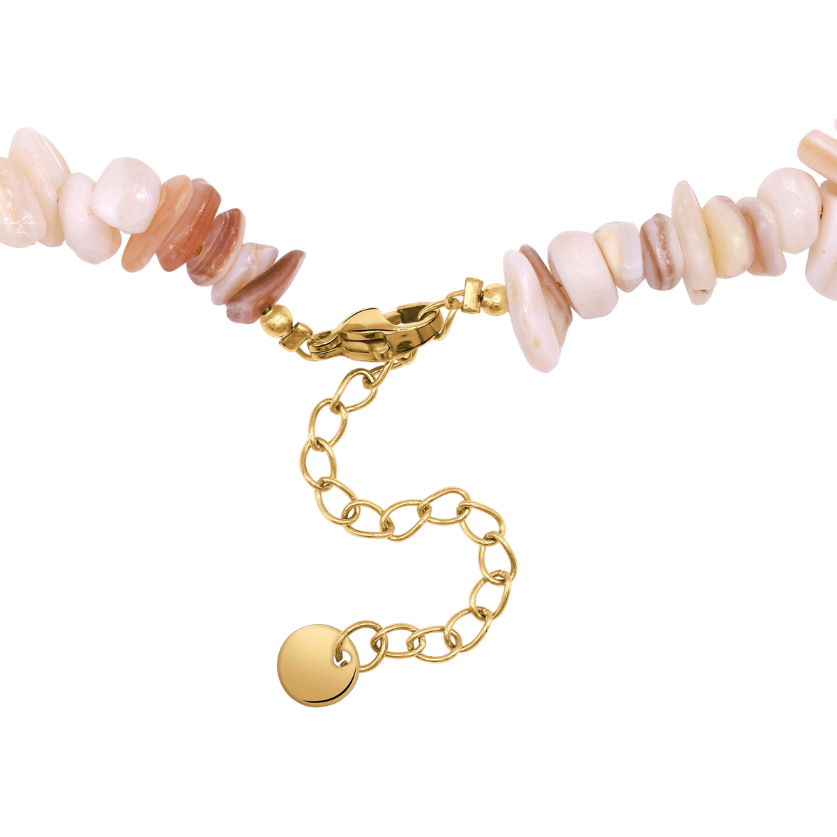 Halskette Damen Edelstahl Soley in Gold gestylt mit weiterem Damenschmuck