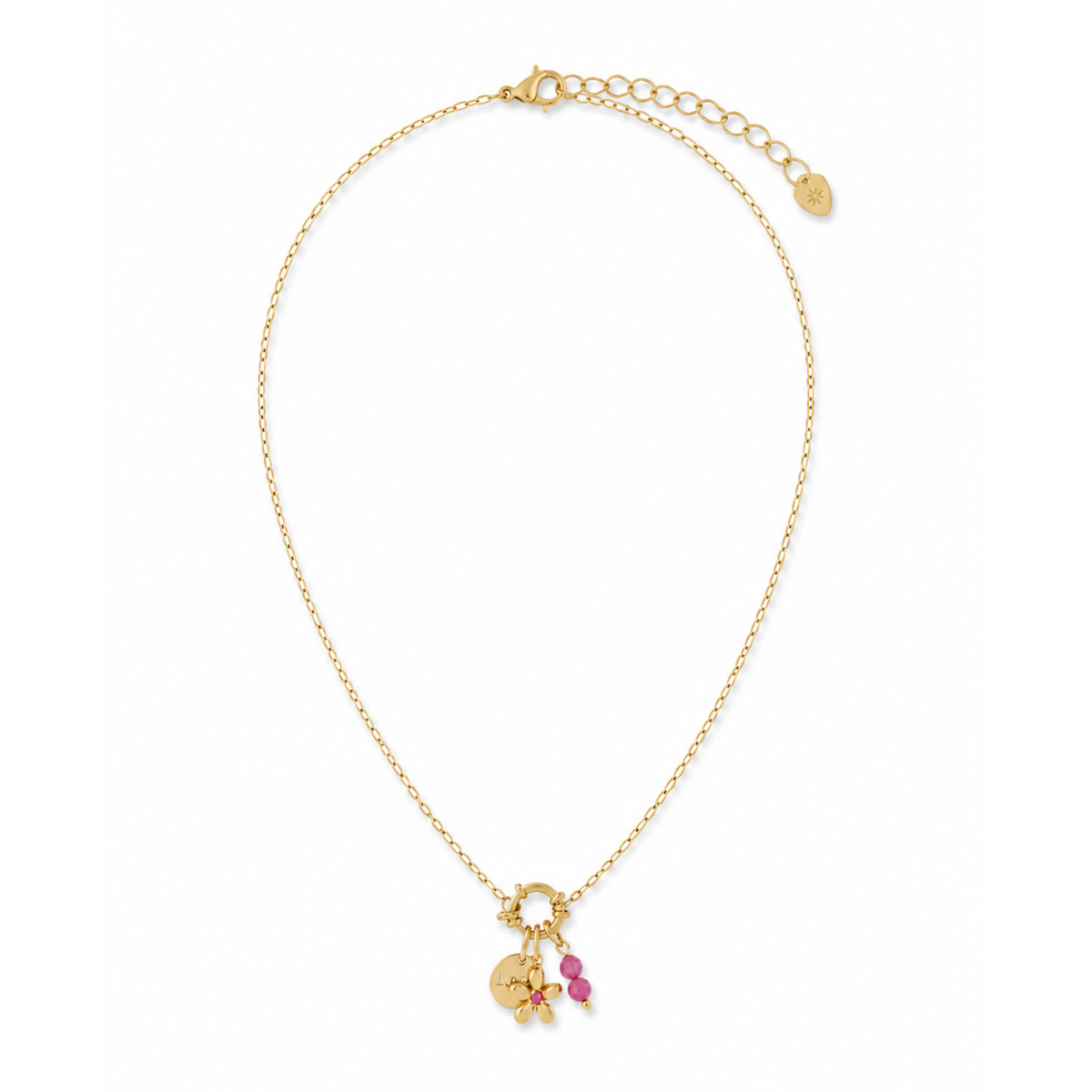 Halskette Damen Gold Katla in Gold mit Karabinerverschluss und Verlaengerungskette