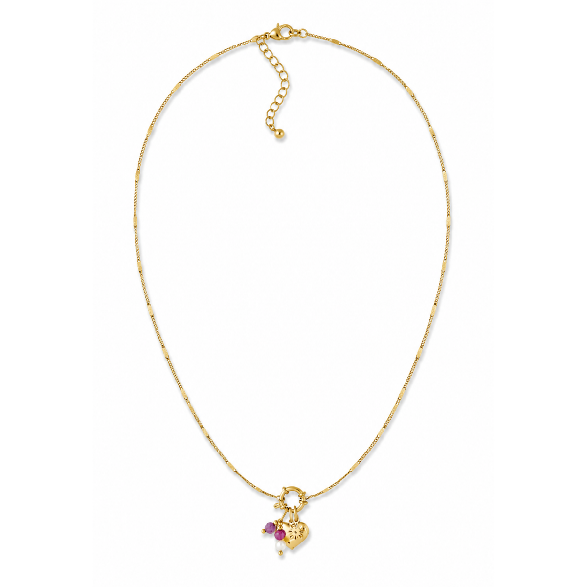 Halskette Damen Gold Lilja goldfarben - gestylt zum Outfit