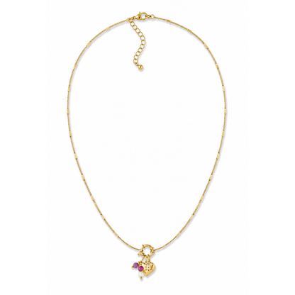 Halskette Damen Gold Lilja goldfarben - gestylt zum Outfit