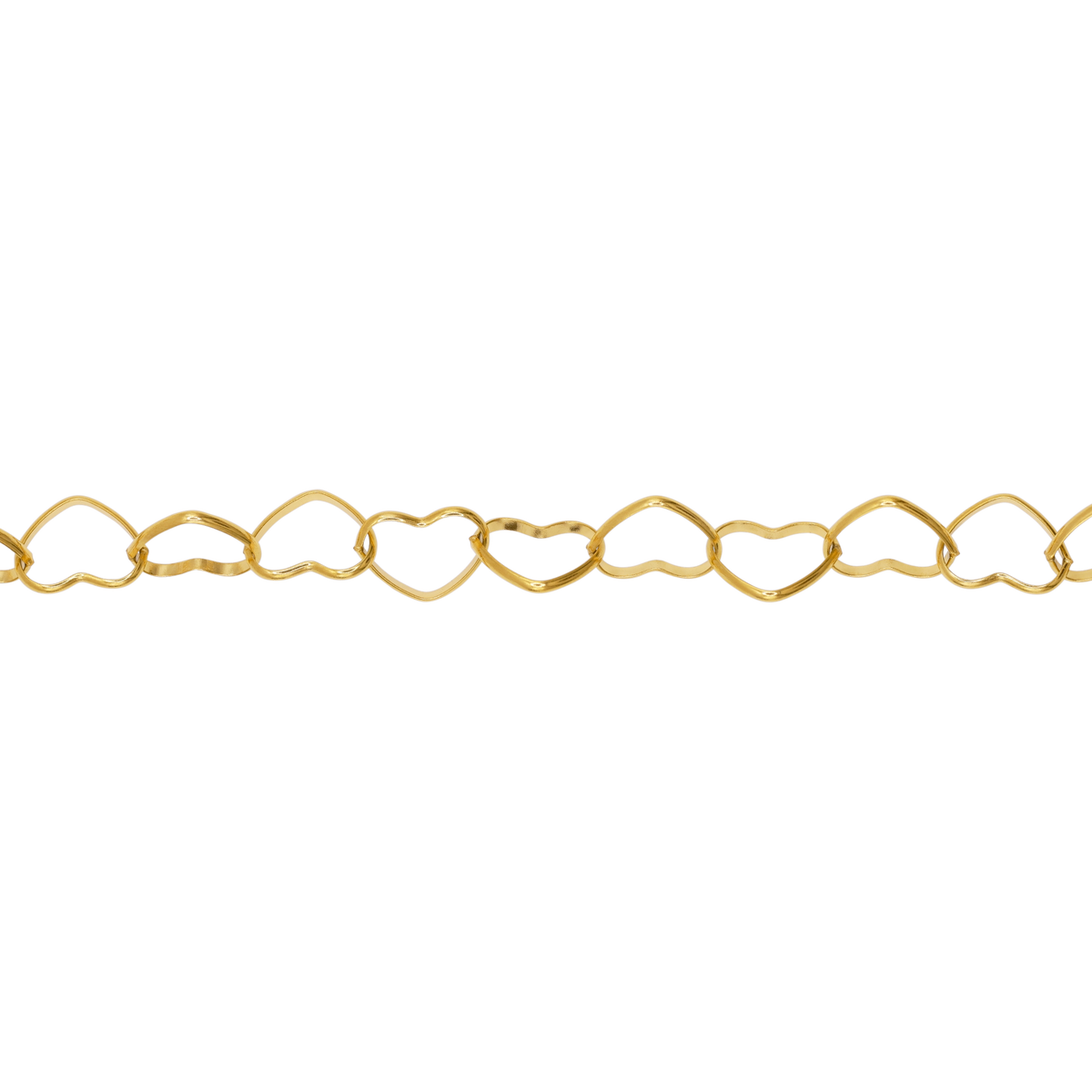 Halskette Damen Edelstahl Elif in Gold mit Herzgliedern Produktansicht