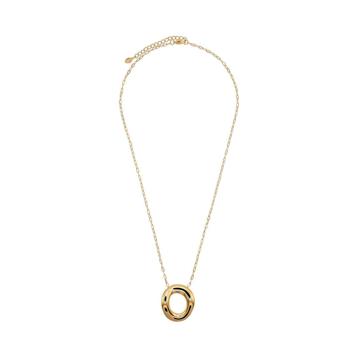 Halskette Damen Gold Isadora, Karabinerverschluss im Detail