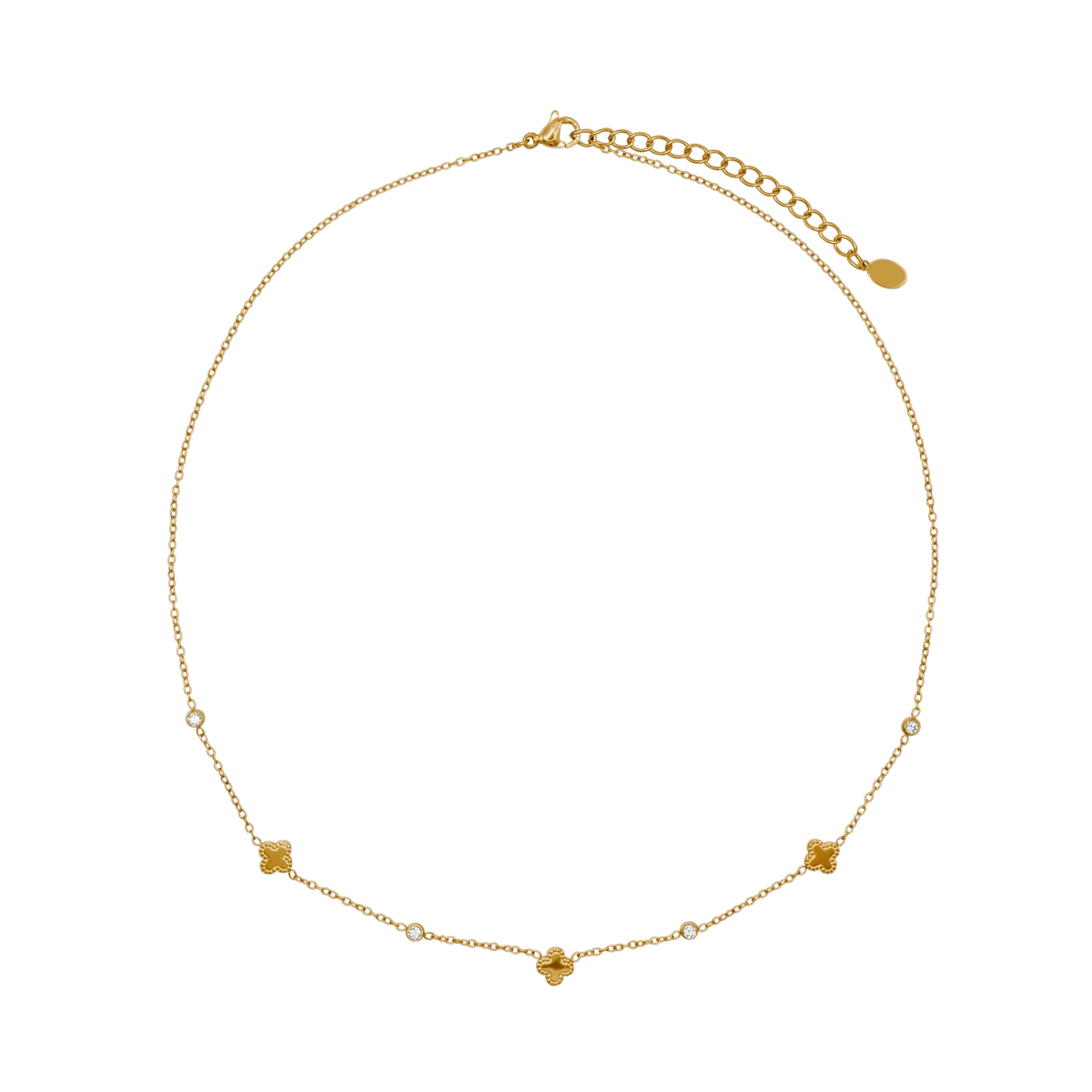 Kette Damen Edelstahl Alizee Gold Karabinerverschluss im Detail