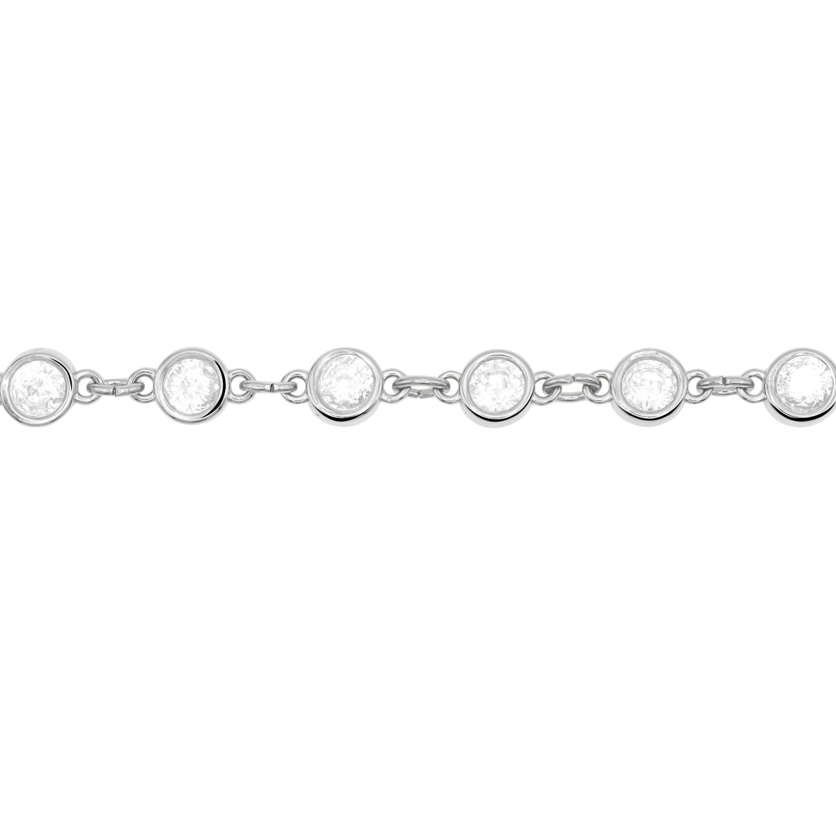 Halskette Damen Edelstahl Rosalie in Silber mit Zirkonia von Heideman
