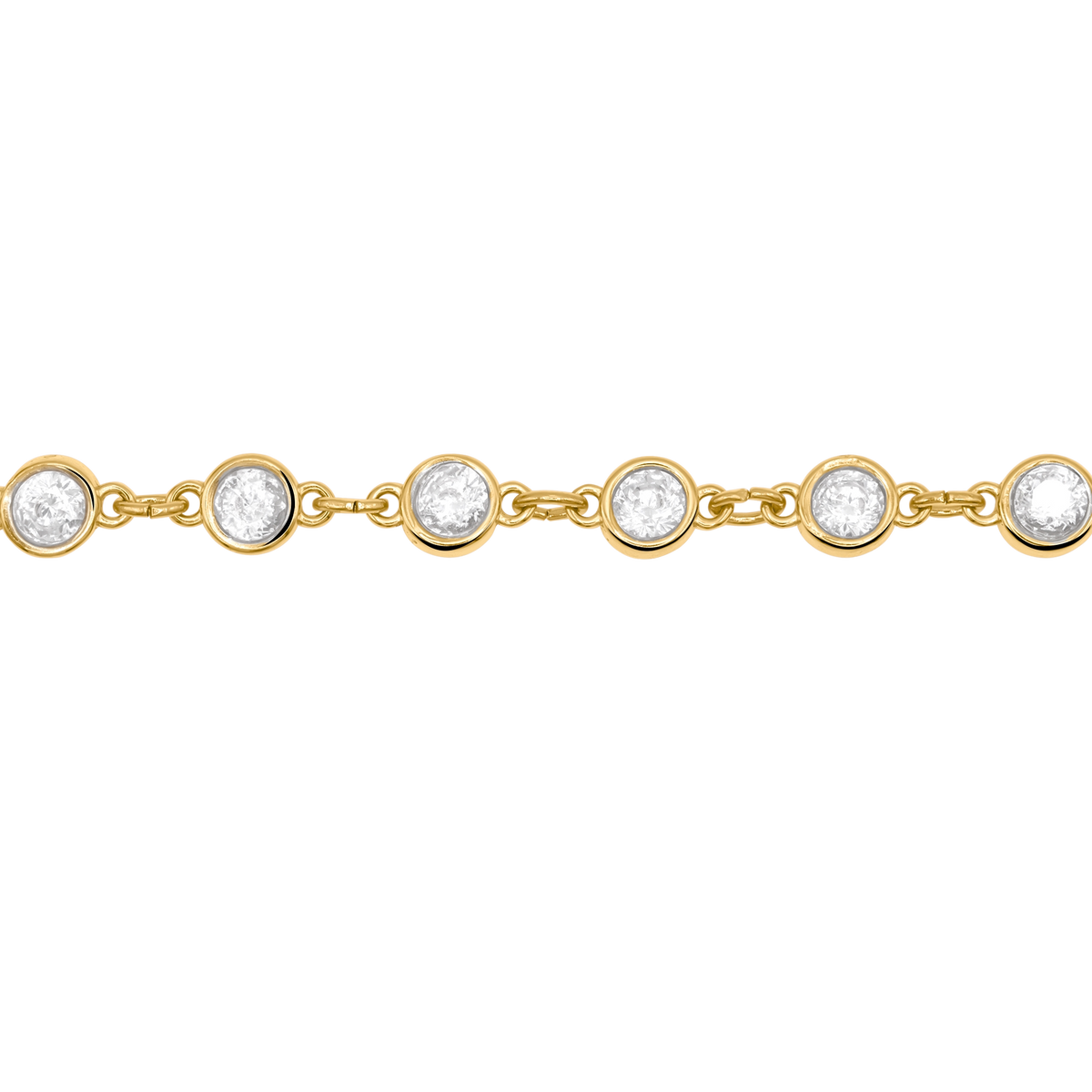 Halskette Damen Edelstahl Rosalie in Gold mit Zirkonia von Heideman