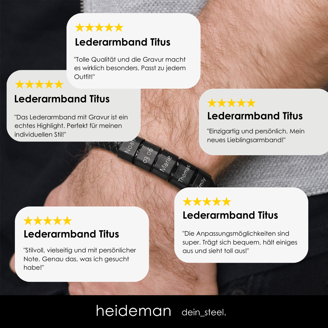 Lederarmband Titus - 5 Elemente