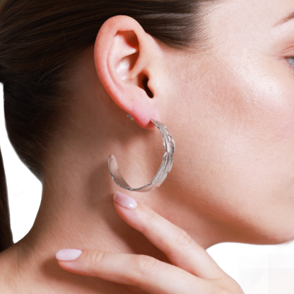 Ohrringe Damen Edelstahl Berrit Silber Detailansicht