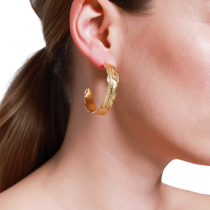 Ohrringe Damen Edelstahl Berrit Gold Detailansicht