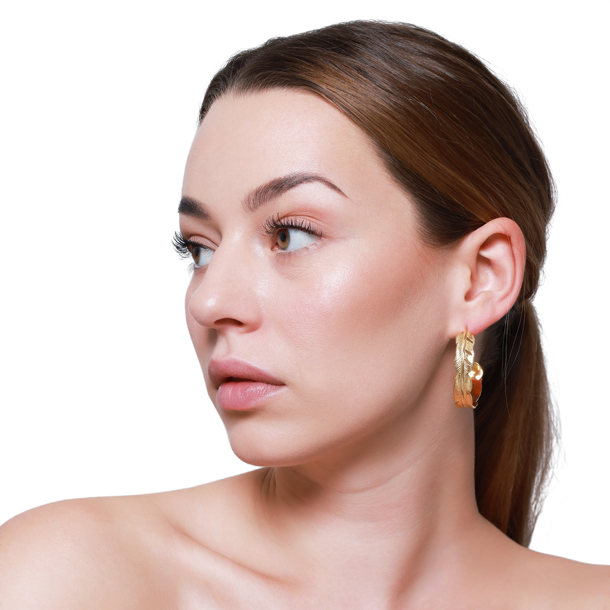 Ohrringe Damen Edelstahl Berrit Gold mit Steckverschluss