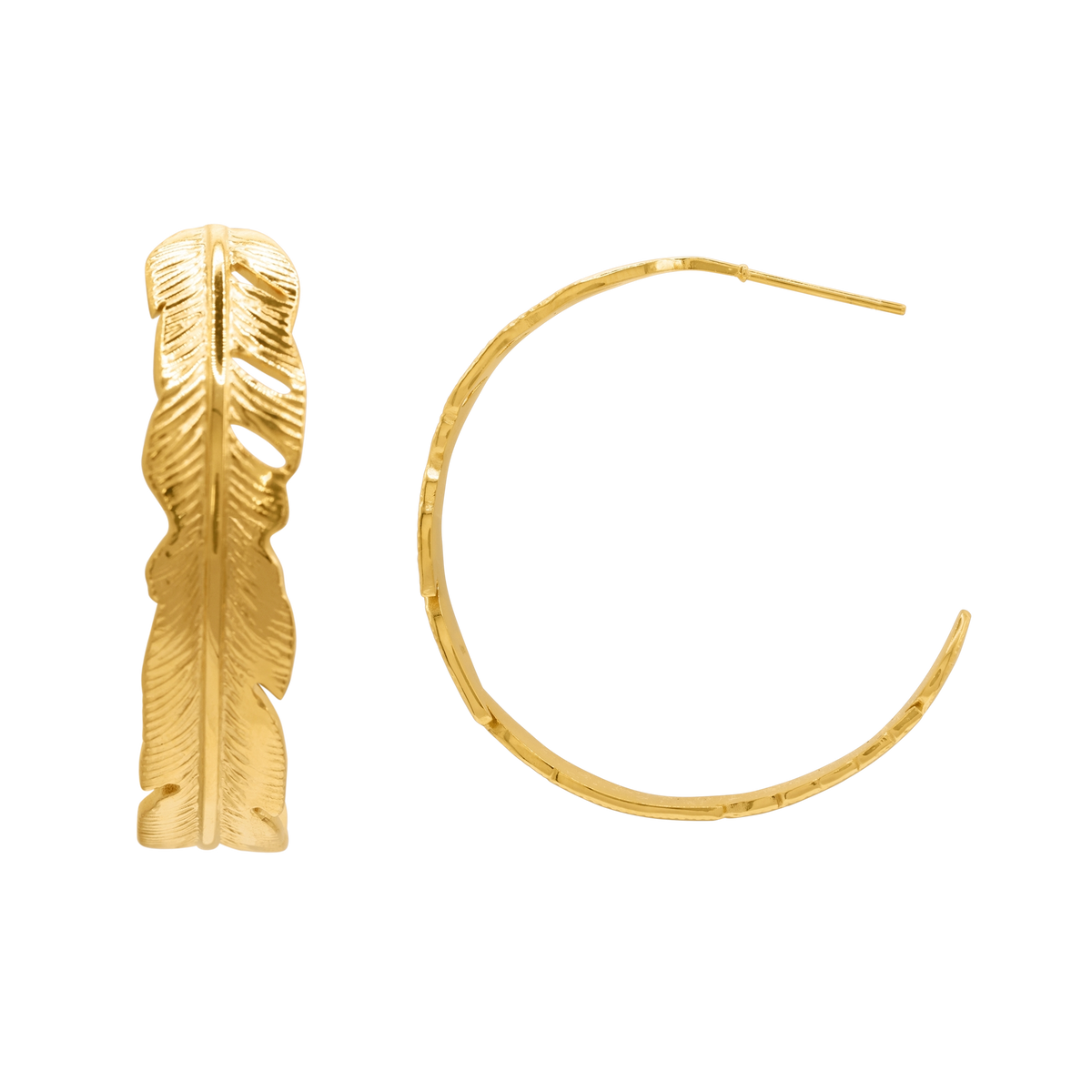 Goldene Damen Ohrstecker Berrit gestylt