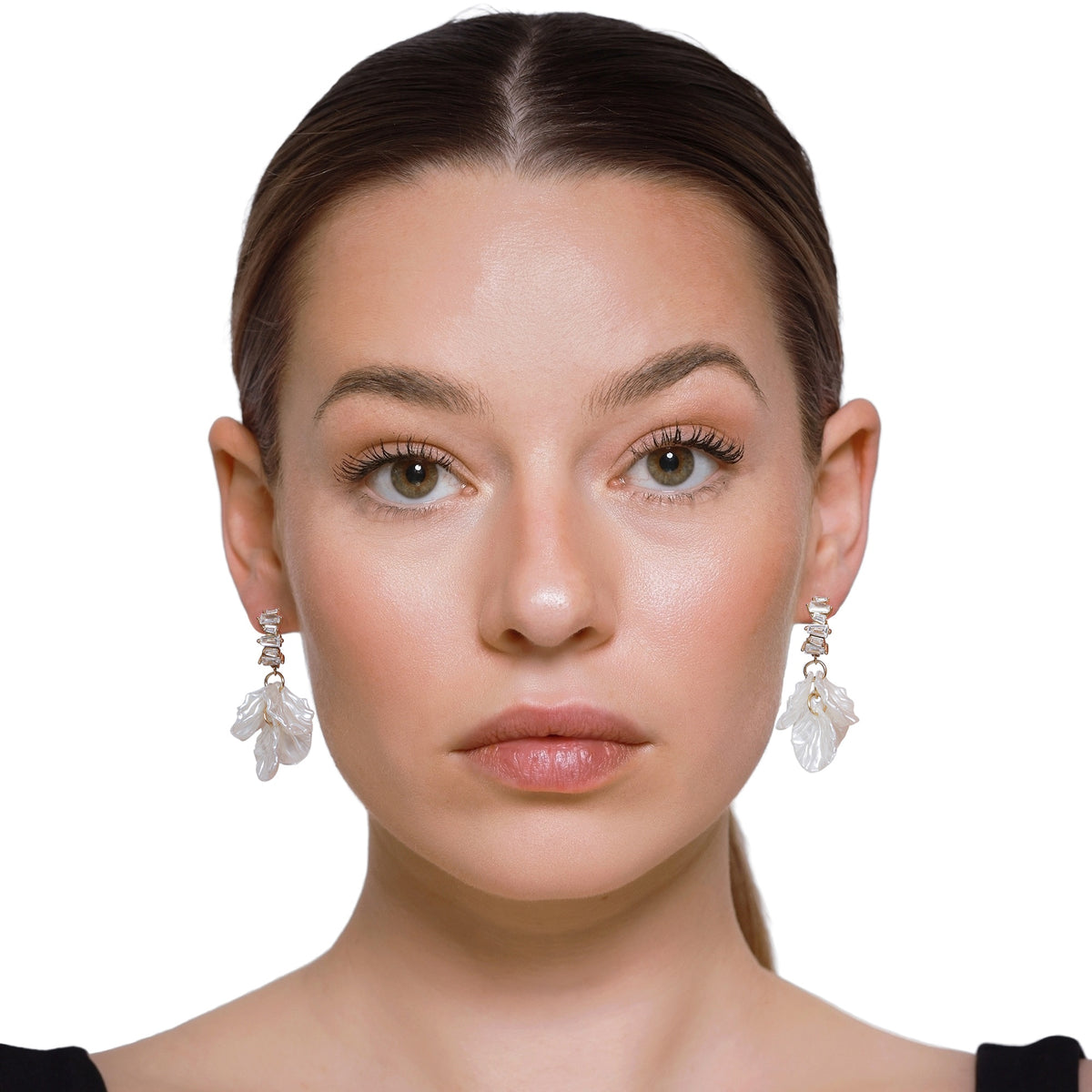 Statement-Ohrringe Silber mit Steinen – Heideman Beryl