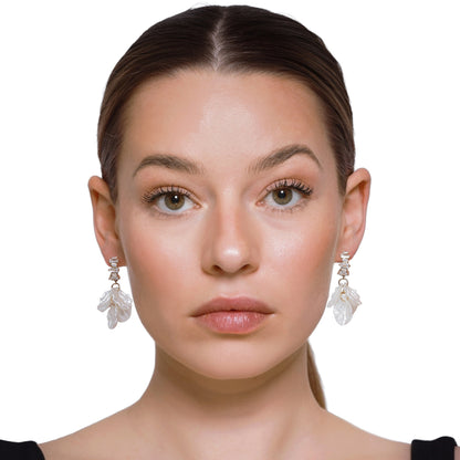 Statement-Ohrringe Silber mit Steinen – Heideman Beryl