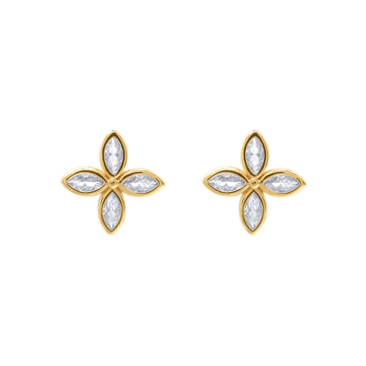 Ohrringe Damen Edelstahl Serena Gold Steckverschluss Detail