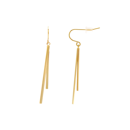 Ohrringe Damen Gold Nessi minimalistisch von Heideman