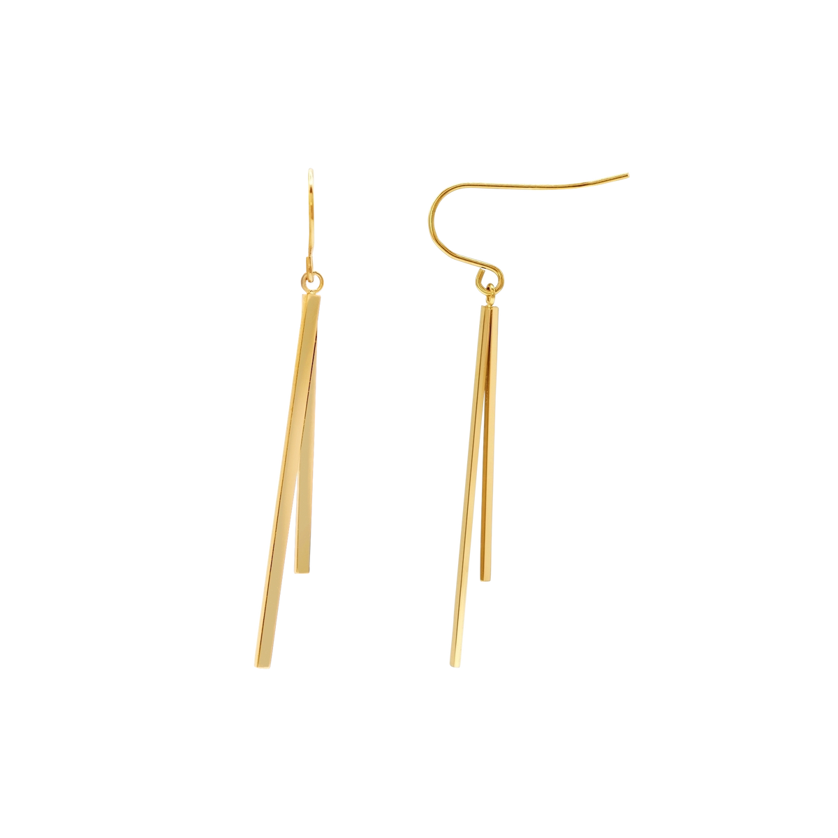 Goldene Damen Ohrringe Nessi gestylt