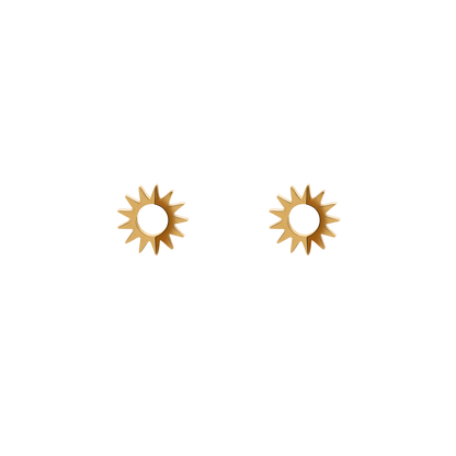 Ohrringe Damen Edelstahl Veda in Gold – Detail des Steckverschlusses