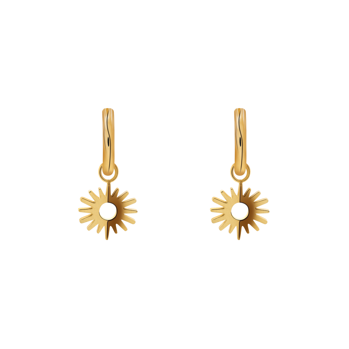 Ohrringe Damen Edelstahl Tamea in Gold – Detail des Steckverschlusses