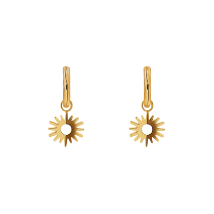 Ohrringe Damen Edelstahl Tamea in Gold – Detail des Steckverschlusses