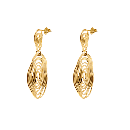 Ohrringe Damen Edelstahl Zora in Gold - in der Heideman Geschenkbox
