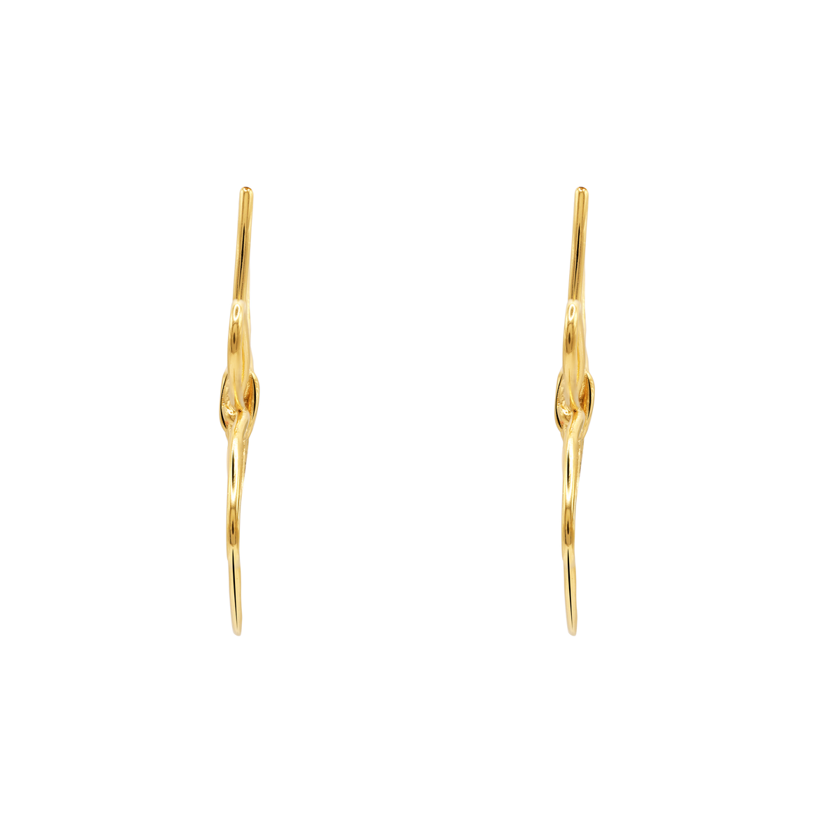 Ohrringe Damen Edelstahl Adelia in Gold - Detail des Klappverschlusses