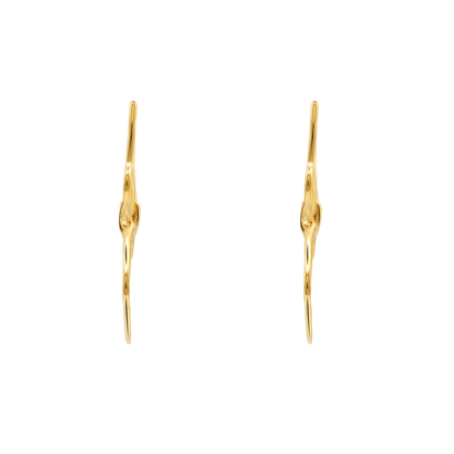 Ohrringe Damen Edelstahl Adelia in Gold - Detail des Klappverschlusses