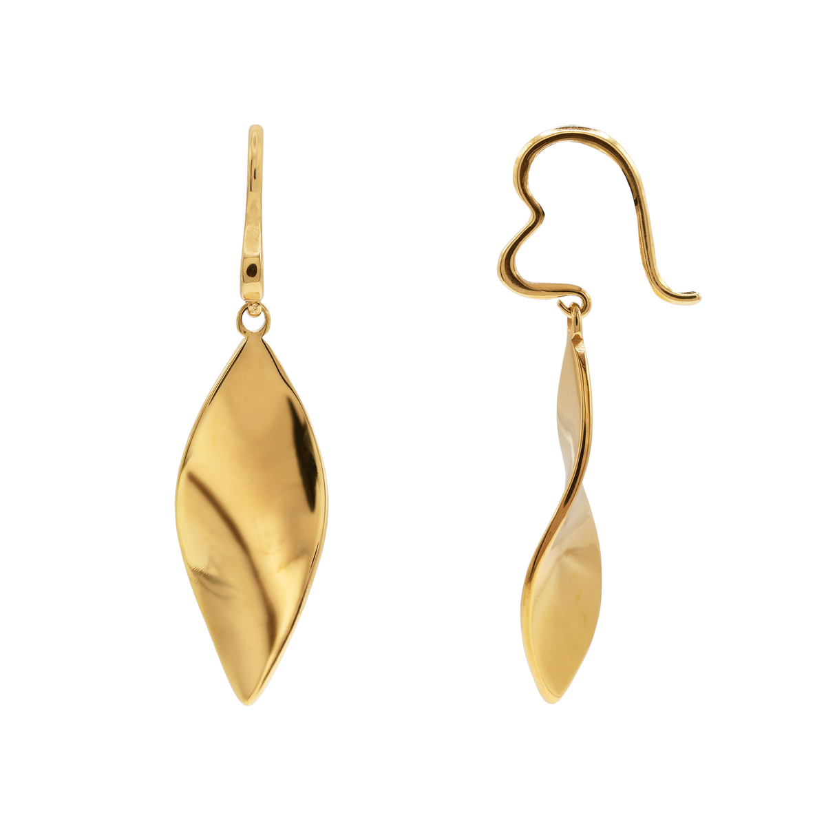 Ohrringe Damen Edelstahl Esma in Gold - gestylt zum Outfit