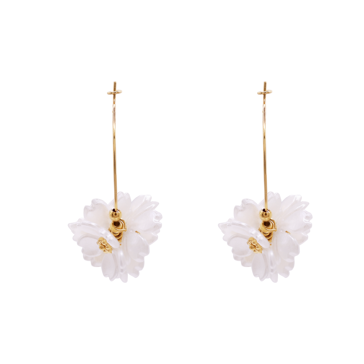 Ohrringe Damen Edelstahl Luciana in Gold – Detail des Steckverschlusses