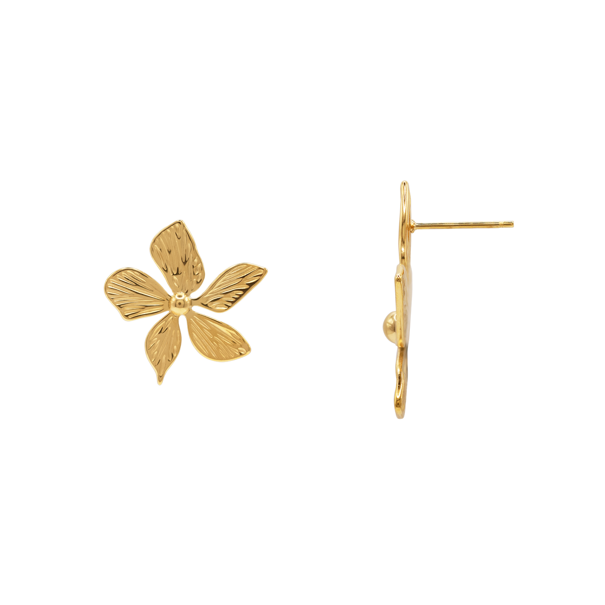 Ohrringe Damen Edelstahl Levia in Gold - gestylt zum Outfit