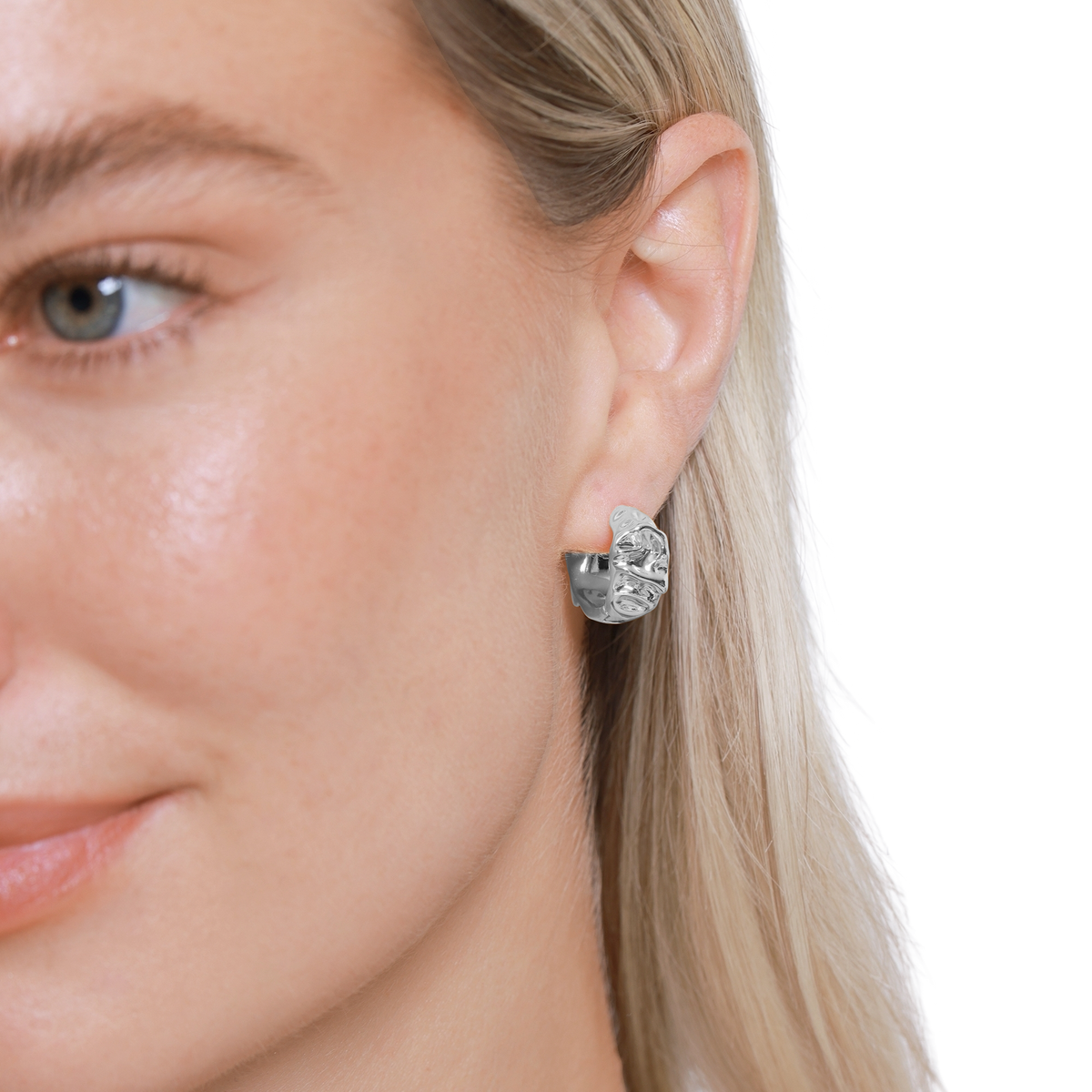 Ohrringe Damen Edelstahl Celeste in Silber - Detailansicht