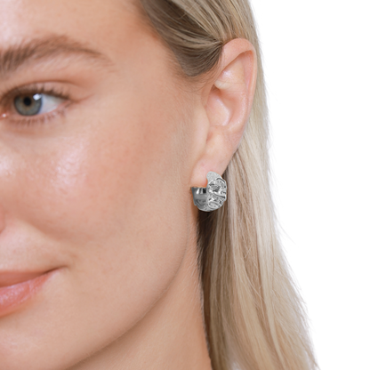 Ohrringe Damen Edelstahl Celeste in Silber - Detailansicht