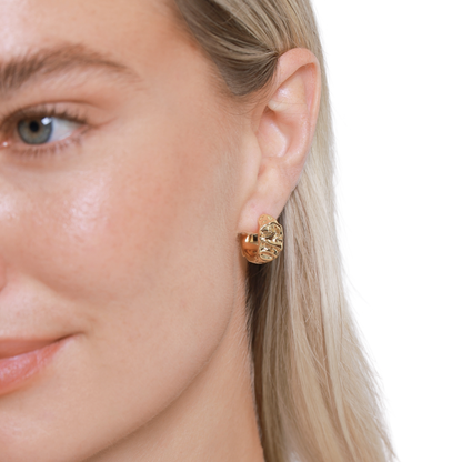Ohrringe Damen Edelstahl Celeste in Gold - Detailansicht