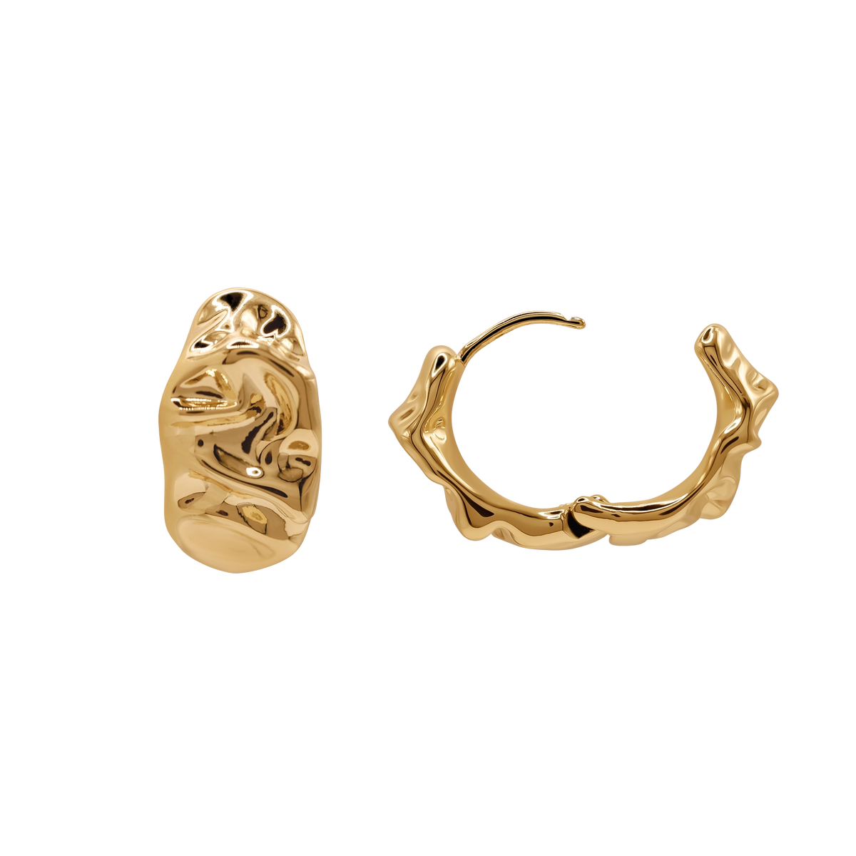Damen Ohrringe Celeste in Gold gestylt zum Outfit