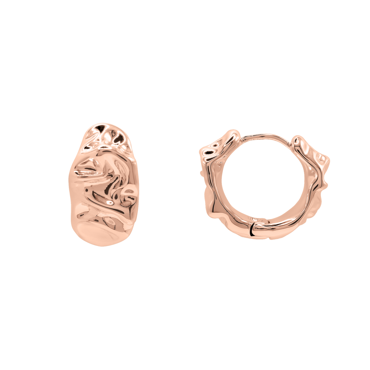 Ohrringe Damen Edelstahl Celeste in Rosé - Verschluss im Detail