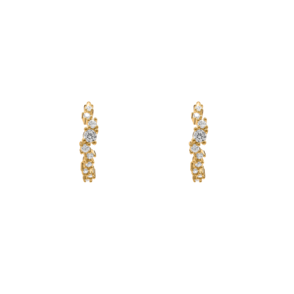 Ohrringe Damen Edelstahl Ottavia in Gold - Verschluss im Detail