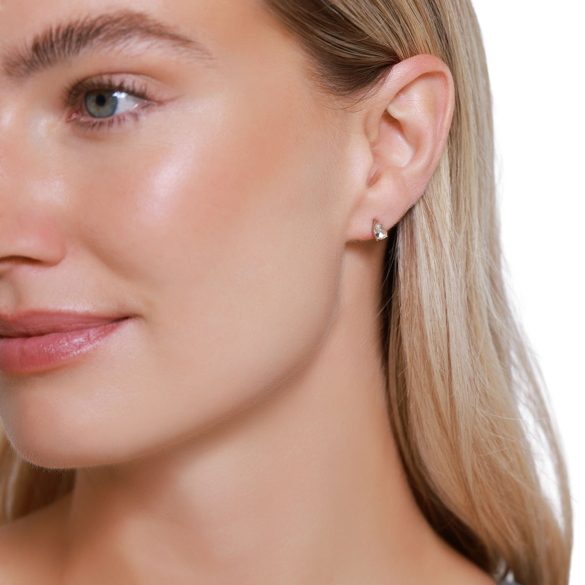 Ohrringe Damen Edelstahl Malys Rosé - Detailansicht des Steins