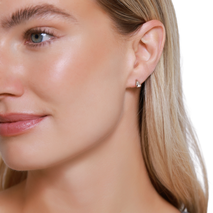 Ohrringe Damen Edelstahl Malys Rosé - Detailansicht des Steins