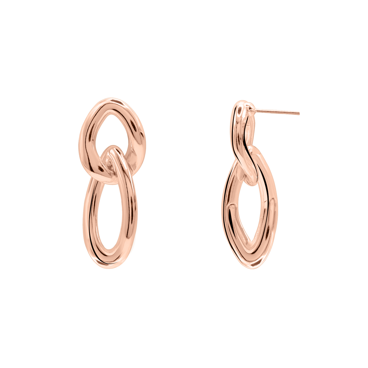 Ohrringe Damen Edelstahl Aitana in Rosé, Stiftverschluss im Detail