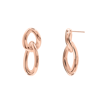 Ohrringe Damen Edelstahl Aitana in Rosé, Stiftverschluss im Detail