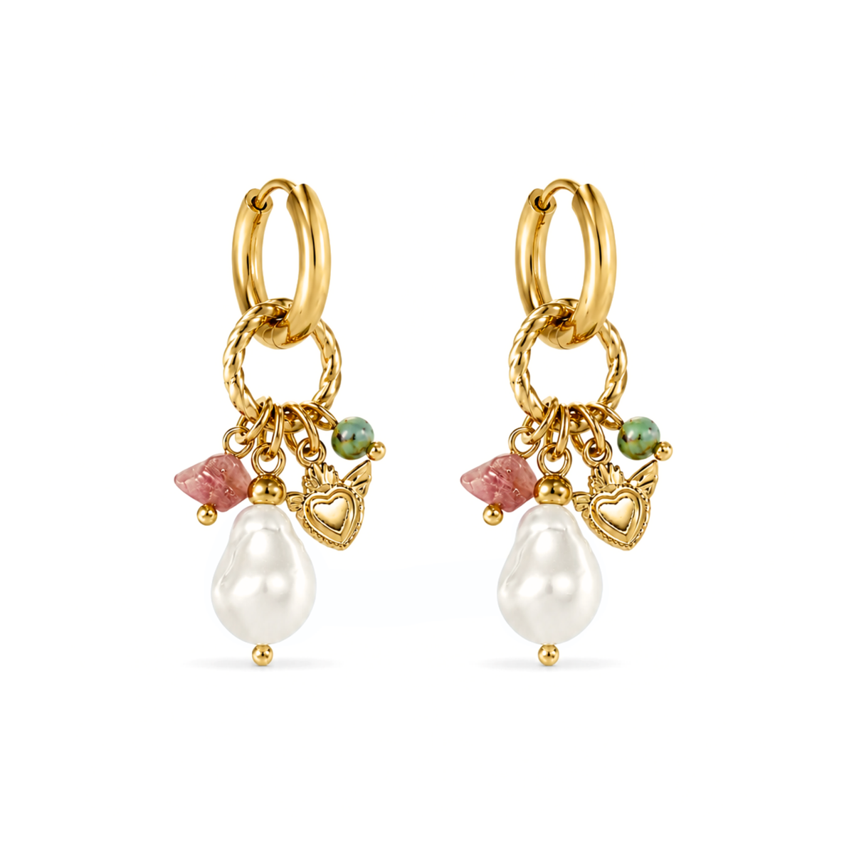 Ohrringe Damen Gold Triana in Gold in der Heideman Geschenkbox