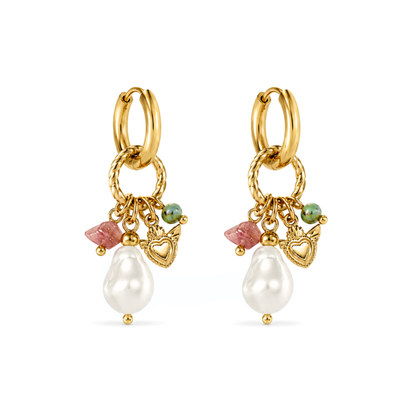Ohrringe Damen Gold Triana in Gold in der Heideman Geschenkbox