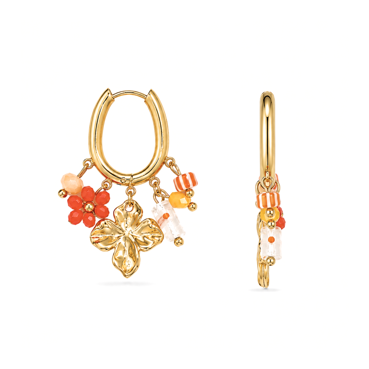 Ohrringe Damen Gold Nayra goldfarben - Produktansicht