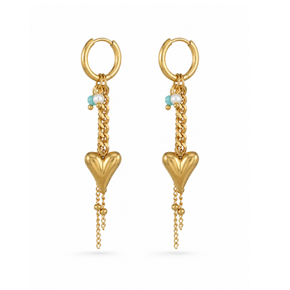 Ohrringe Damen Gold Jimena goldfarben - gestylt zum Outfit