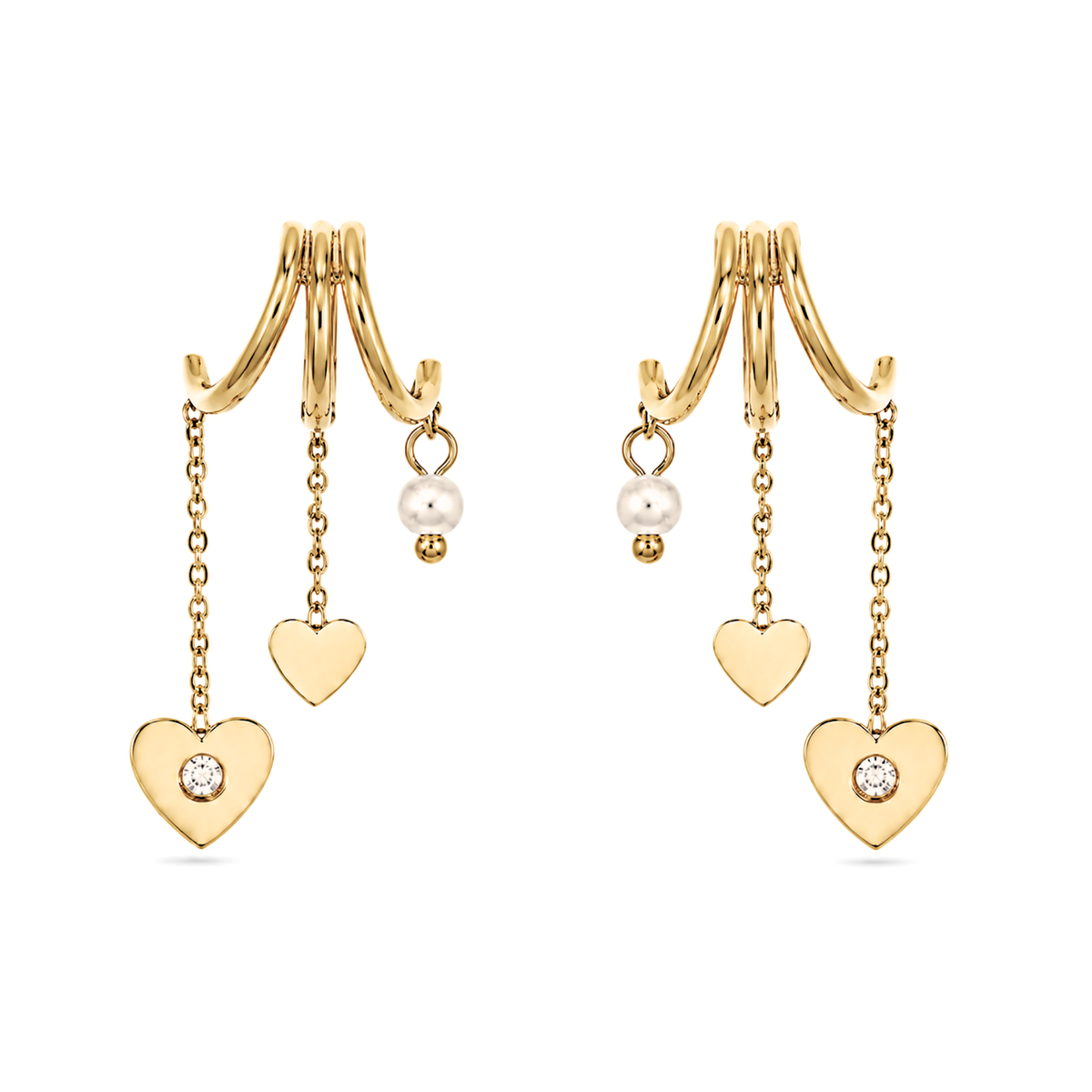Ohrringe Damen Gold Leire goldfarben - Produktansicht