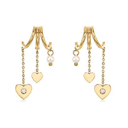 Ohrringe Damen Gold Leire goldfarben - Produktansicht
