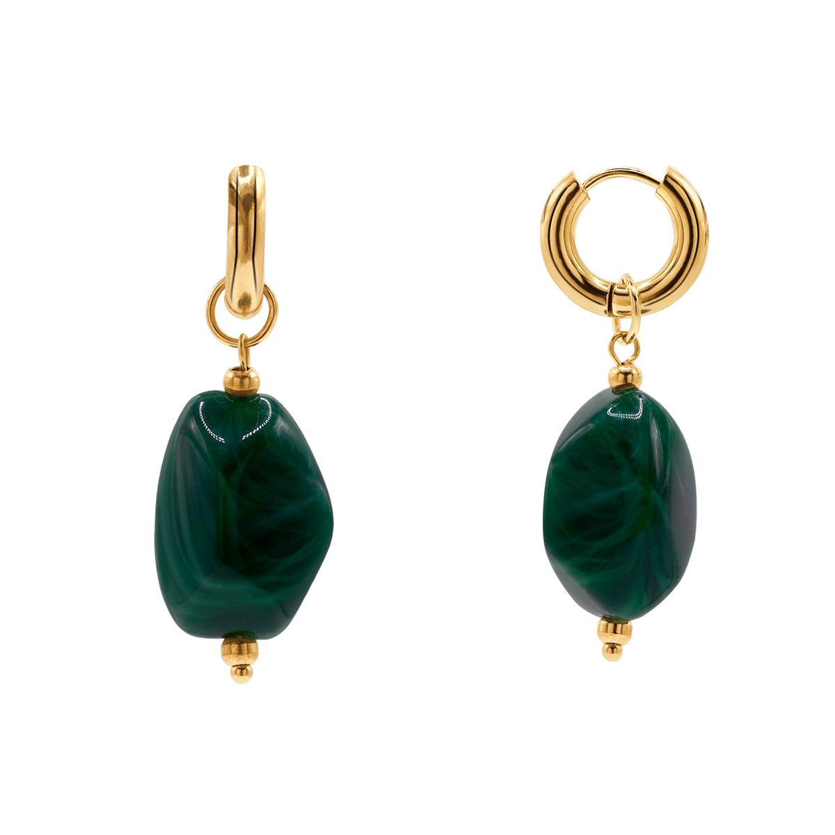 Ohrringe Damen Edelstahl Nefeli in Gold mit Stein Crystal Vitrail Medium - Produktbild