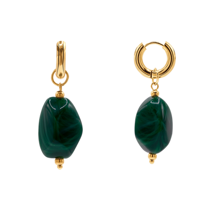 Ohrringe Damen Edelstahl Nefeli in Gold mit Stein Crystal Vitrail Medium - Produktbild