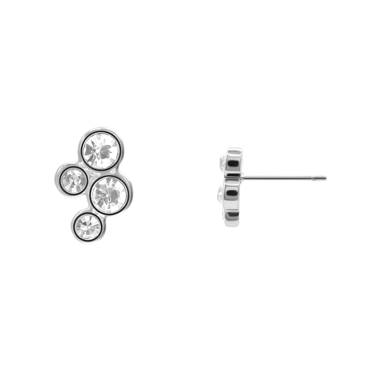 Ohrringe Damen Edelstahl Ophelia Silber gestylt zum Outfit