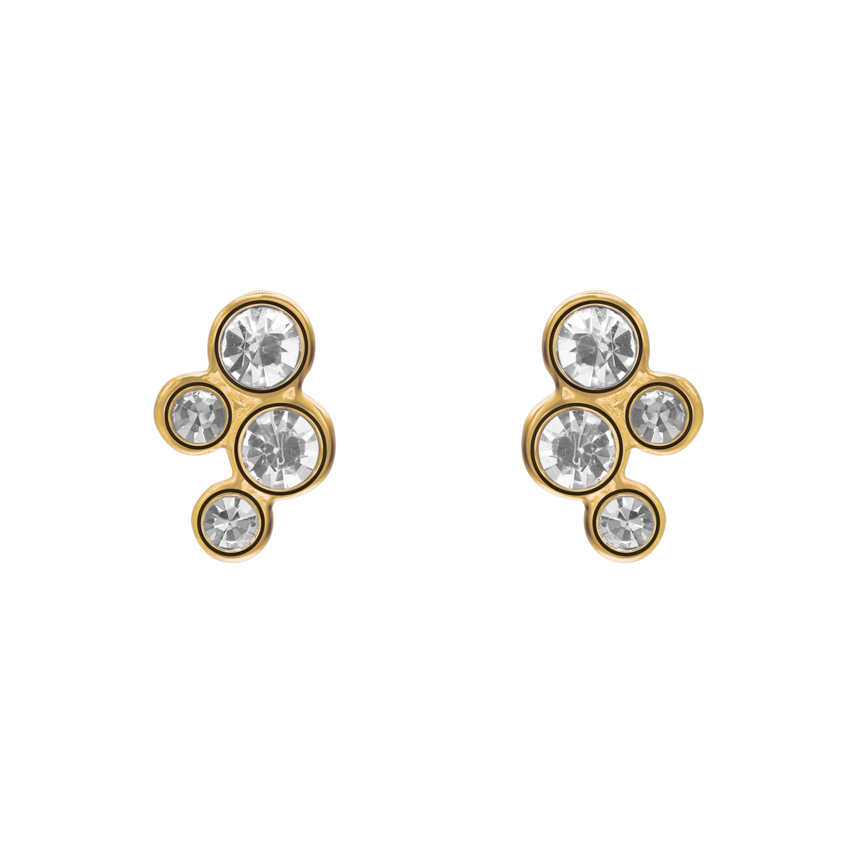 Ohrringe Damen Edelstahl Ophelia Gold - Steckverschluss im Detail